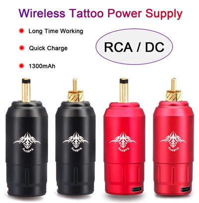 Tattoo Battery Long Life 1300 MAh Portable RCA/DC Interface